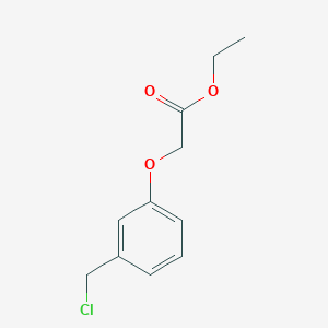 molecular formula C11H13ClO3 B8341749 Ethyl 3-(chloromethyl)phenoxyacetate 