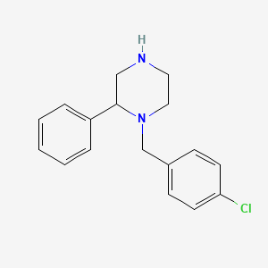 molecular formula C17H19ClN2 B8341824 1-(4'-Chloro benzyl)-2-phenyl piperazine 