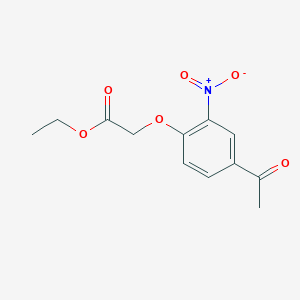 molecular formula C12H13NO6 B8341861 Ethyl (4-acetyl-2-nitrophenoxy)acetate 