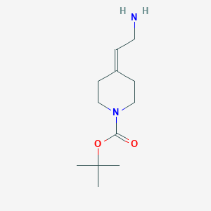molecular formula C12H22N2O2 B8341883 2-[1-(Tert-butoxycarbonyl)piperidin-4-ylidene]ethylamine 