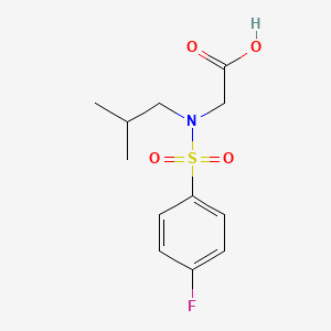 [(4-Fluoro-benzenesulfonyl)-isobutyl-amino]-acetic acid