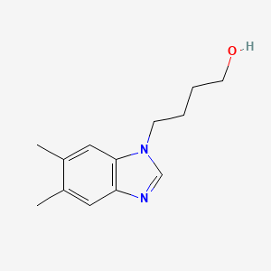 molecular formula C13H18N2O B8341906 1-(4-Hydroxybutyl)-5,6-dimethylbenzimidazole 