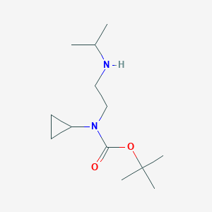 molecular formula C13H26N2O2 B8341911 N-tert-butoxycarbonyl-N-cyclopropyl-N'-isopropyl-ethane-1,2-diamine 