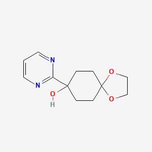 molecular formula C12H16N2O3 B8341941 8-Pyrimidin-2-yl-1,4-dioxa-spiro[4.5]decan-8-ol CAS No. 708274-27-5