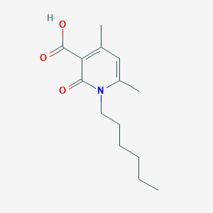 molecular formula C14H21NO3 B8341986 1-(n-Hexyl)-3-carboxy-4,6-dimethylpyrid-2-one 