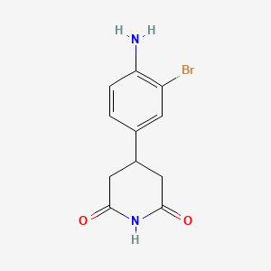molecular formula C11H11BrN2O2 B8342000 4-(4-Amino-3-bromo-phenyl)-piperidine-2,6-dione 