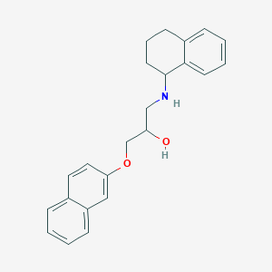 molecular formula C23H25NO2 B8342017 N-(1,2,3,4-tetrahydronaphth-1-yl)-2-hydroxy-3-(2-naphthyloxy)propanamine 
