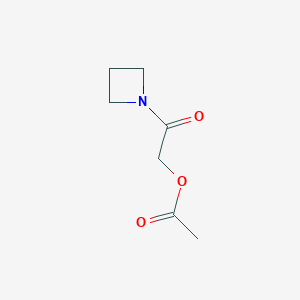 molecular formula C7H11NO3 B8342033 2-(Azetidin-1-yl)-2-oxoethyl acetate 