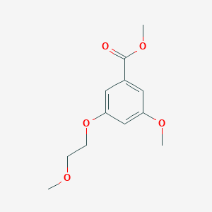 molecular formula C12H16O5 B8342066 Methyl 3-methoxy-5-(2-methoxyethoxy)benzoate 
