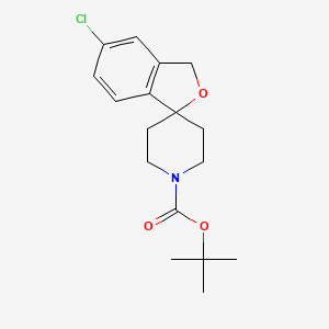 molecular formula C17H22ClNO3 B8342082 tert-Butyl 5-chloro-3H-spiro[isobenzofuran-1,4'-piperidine]-1'-carboxylate 