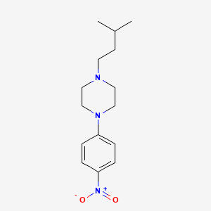 molecular formula C15H23N3O2 B8342114 1-Isopentyl-4-(4-nitrophenyl)piperazine 