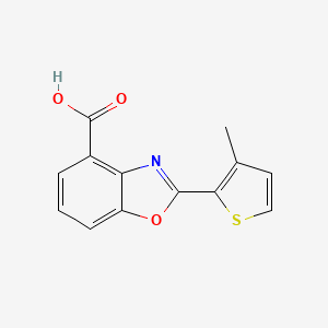 molecular formula C13H9NO3S B8342138 2-(3-Methylthiophen-2-yl)benzoxazole-4-carboxylic acid 