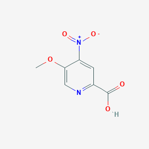 molecular formula C7H6N2O5 B8342169 5-Methoxy-4-nitropicolinic Acid 