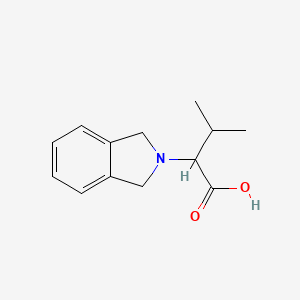 molecular formula C13H17NO2 B8342177 2-(2-Isoindolinyl)-3-methylbutanoic acid 