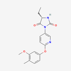 molecular formula C18H19N3O4 B8342297 (5S)-5-ethyl-3-(6-{[4-methyl-3-(methyloxy)phenyl]oxy}-3-pyridinyl)-2,4-imidazolidinedione 