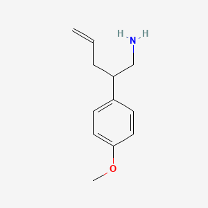 molecular formula C12H17NO B8342311 2-(4-Methoxyphenyl)-4-pentenylamine 
