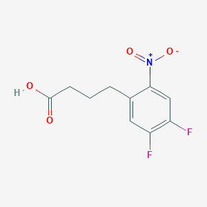 molecular formula C10H9F2NO4 B8342372 4-(4,5-Difluoro-2-nitrophenyl)butanoic acid 