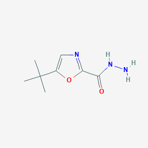 molecular formula C8H13N3O2 B8342392 5-Tert-butyl-1,3-oxazole-2-carbohydrazide 