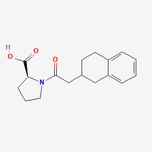 molecular formula C17H21NO3 B8342445 1-(1,2,3,4-tetrahydronaphthalen-2-ylacetyl)-L-proline 