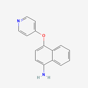 molecular formula C15H12N2O B8342456 1-Amino-4-(4-pyridinyl)oxynaphthalene 