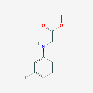 molecular formula C9H10INO2 B8342469 (3-Iodo-phenylamino)-acetic acid methyl ester 