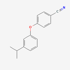 molecular formula C16H15NO B8342478 4-(3-Isopropylphenoxy)benzonitrile 
