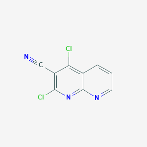 molecular formula C9H3Cl2N3 B8342481 2,4-Dichloro-[1,8]-naphthyridine-3-carbonitrile 