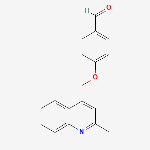 molecular formula C18H15NO2 B8342553 4-(2-Methyl-quinolin-4-ylmethoxy)-benzaldehyde 
