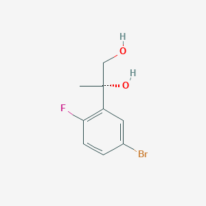 molecular formula C9H10BrFO2 B8342554 (S)-2-(5-Bromo-2-fluoro-phenyl)-propane-1,2-diol 