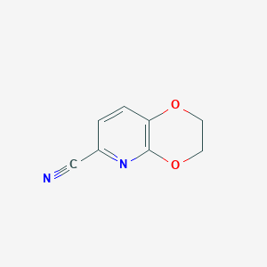 molecular formula C8H6N2O2 B8342574 2,3-Dihydro-[1,4]dioxino[2,3-b]pyridine-6-carbonitrile 