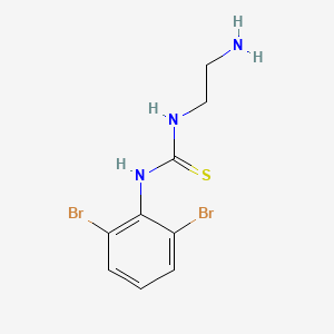 molecular formula C9H11Br2N3S B8342606 1-(2-Aminoethyl)-3-(2,6-dibromophenyl)thiourea 