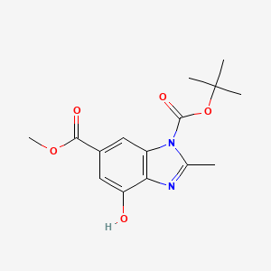 1-tert-Butyl 6-methyl 4-hydroxy-2-methyl-1H-benzo[d]imidazole-1,6-dicarboxylate