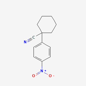 molecular formula C13H14N2O2 B8342685 1-(4-Nitro-phenyl)-cyclohexanecarbonitrile 