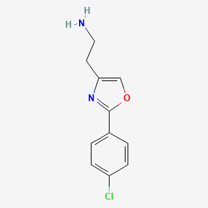 molecular formula C11H11ClN2O B8342713 2-(2-(4-Chlorophenyl)oxazol-4-yl)ethanamine 