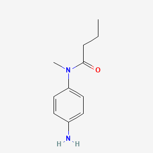 molecular formula C11H16N2O B8342724 N-(4-Aminophenyl)-N-methylbutyramide 