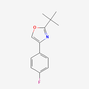 molecular formula C13H14FNO B8342834 2-tert-Butyl-4-(4-fluorophenyl)oxazole 