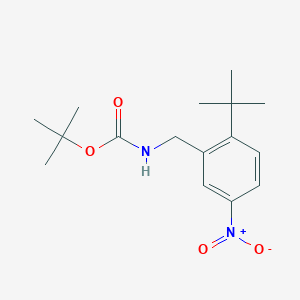 molecular formula C16H24N2O4 B8342853 Tert-butyl 2-tert-butyl-5-nitrobenzylcarbamate 