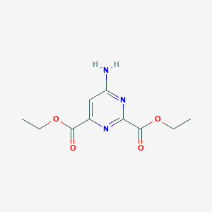molecular formula C10H13N3O4 B8342860 Diethyl 6-aminopyrimidine-2,4-dicarboxylate 