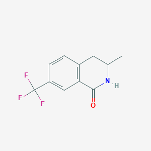 molecular formula C11H10F3NO B8342886 3-methyl-7-trifluoromethyl-3,4-dihydro-2H-isoquinolin-1-one 