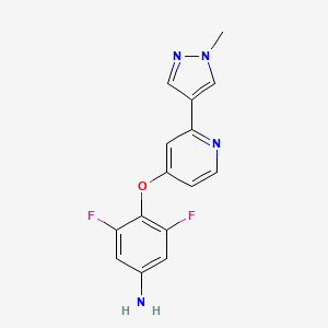 3,5-difluoro-4-(2-(1-methyl-1H-pyrazol-4-yl)pyridin-4-yloxy)aniline