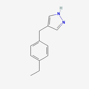 molecular formula C12H14N2 B8342945 4-(4-Ethylphenylmethyl)pyrazole 