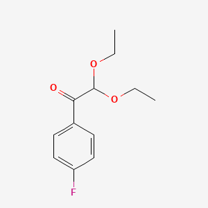 molecular formula C12H15FO3 B8342951 2,2-Diethoxy-1-(4-fluorophenyl)ethanone 