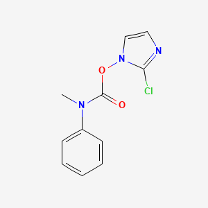 molecular formula C11H10ClN3O2 B8342980 Methyl-phenyl-carbamic Acid 2-chloro-imidazol-1-yl Ester 