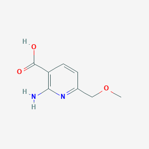 molecular formula C8H10N2O3 B8343011 2-Amino-6-methoxymethylnicotinic acid 