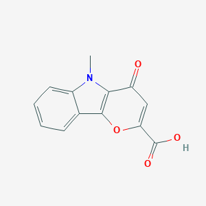 molecular formula C13H9NO4 B8343039 5-Methyl-4-oxo-4,5-dihydropyrano[3,2-b]indole-2-carboxylic acid 