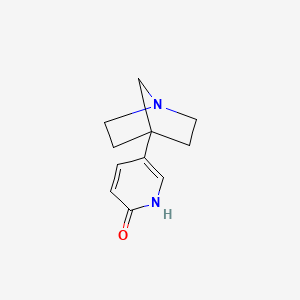 molecular formula C11H14N2O B8343056 5-(1-Azabicyclo[2.2.1]hept-4-yl)pyridin-2-ol 