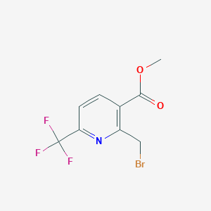 molecular formula C9H7BrF3NO2 B8343063 Methyl 2-bromomethyl-6-trifluoromethylnicotinate CAS No. 280567-87-5
