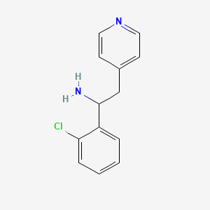 molecular formula C13H13ClN2 B8343102 1-(2-Chlorophenyl)-2-(pyridin-4-yl)ethanamine 