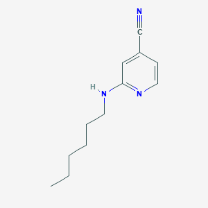 molecular formula C12H17N3 B8343128 2-(Hexylamino)isonicotinonitrile CAS No. 501378-54-7