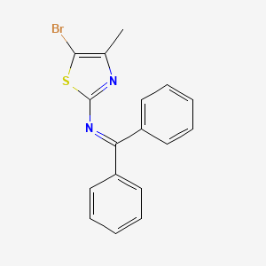 molecular formula C17H13BrN2S B8343148 Benzhydrylidene-(5-bromo-4-methyl-thiazol-2-yl)-amine 